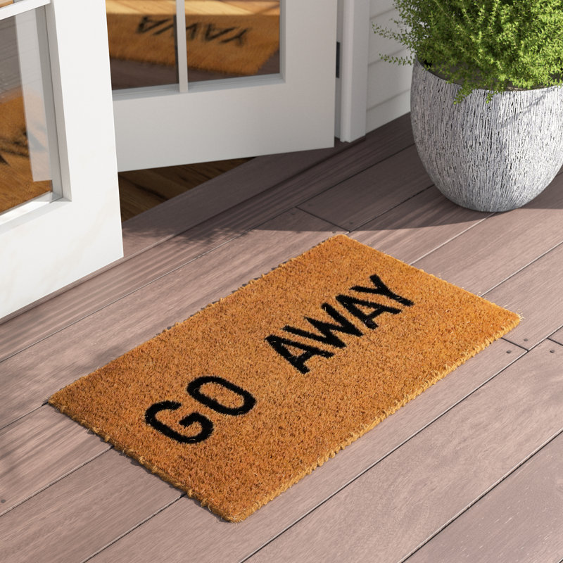 Zipcode Design Kenisha Go Away 27 in. x 16 in. Outdoor Door Mat